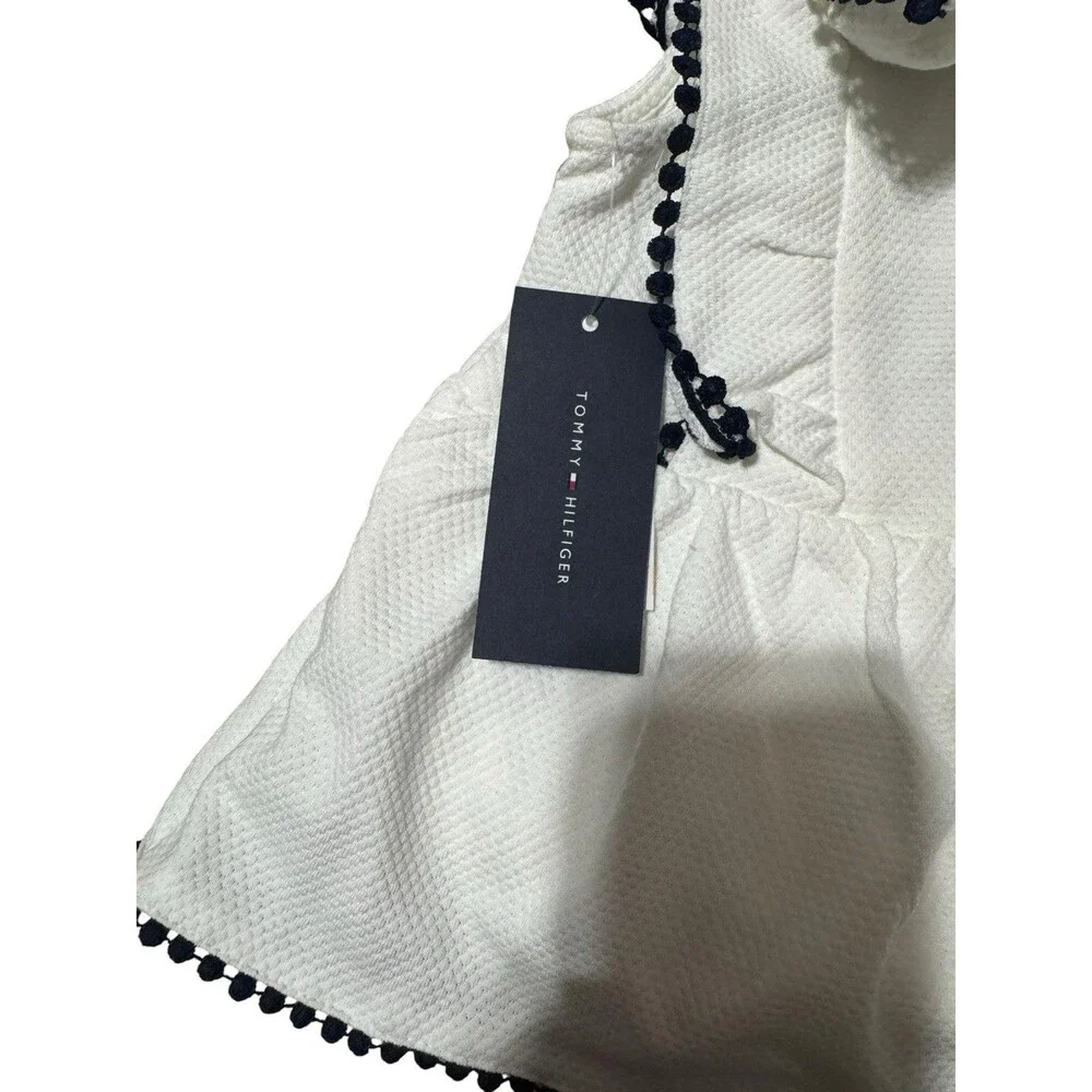 Tommy Hilfiger Infant 12 Mths. NWT Dress And Headband White And Navy